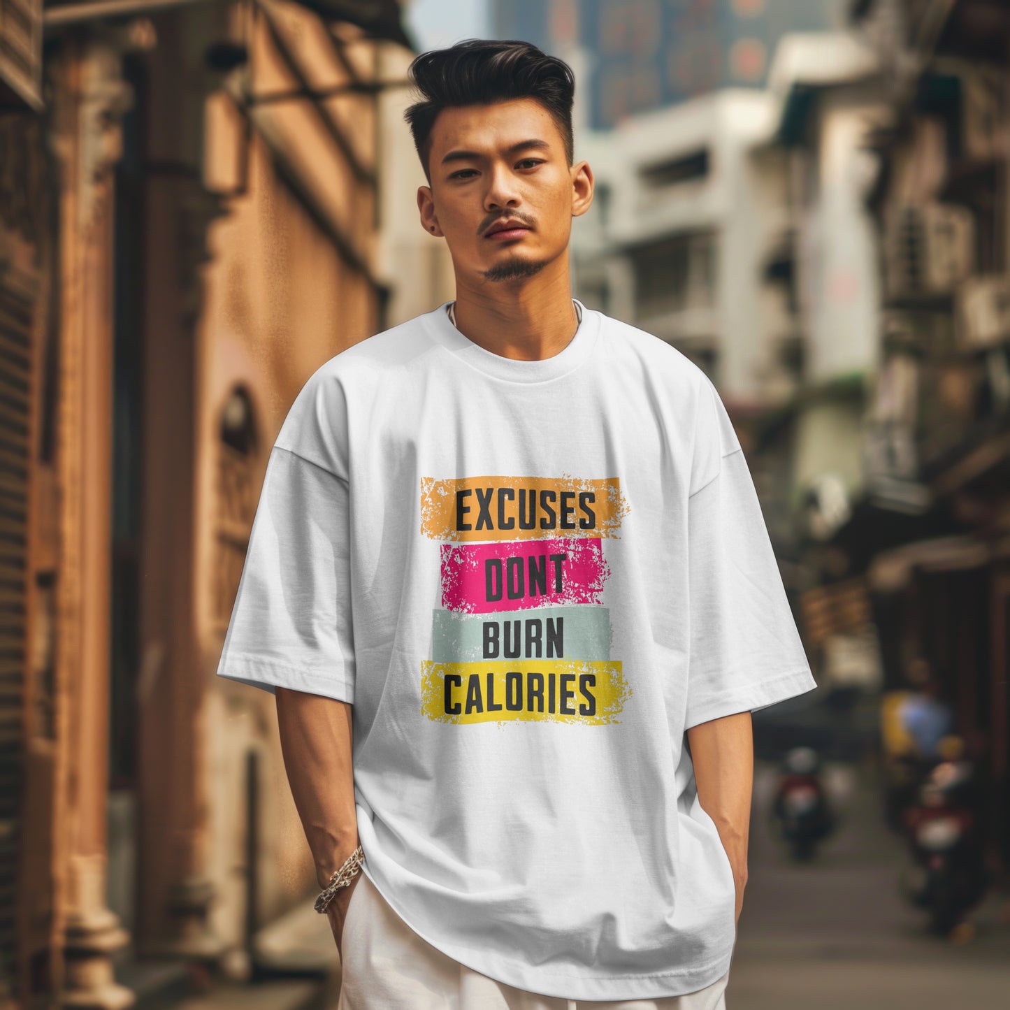 Excuses Dont burn calories-Oversized Tshirt